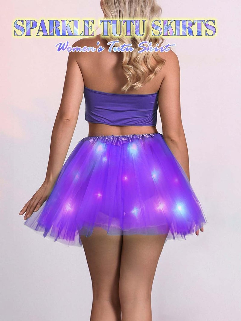 TWINKLEDE Light Up Tutu Skirt Led Tulle Tutus Glow Running Dance Costume Skirts for Women - Image 5
